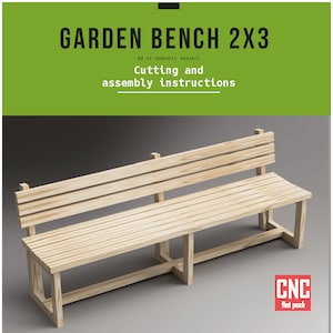 Tuinbank 2 x 3 doe-het-zelfplannen - traditioneel Scandinavisch design