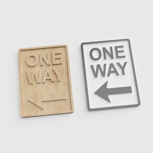 ONE WAY-bord: digitale CNC-bestanden om te downloaden, Scandinavisch design
