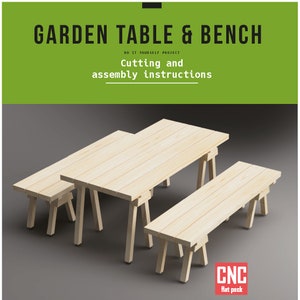 Garden Table & bench DIY Plans - Traditional Scandinavian design