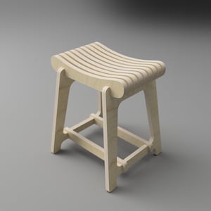 Ribby chair – Digital CNC Files for Download, Scandinavian design