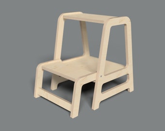Progetti CNC (DXF, SVG) - Sgabello pieghevole Kvik - Design scandinavo - (download digitale)