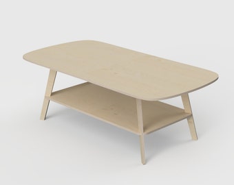 CNC plans (DXF, SVG)  - Orma Oval Coffee table - Scandinavian design (digital download)