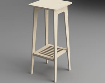 CNC plans (DXF, SVG)  - Flora Flower Plant Table (small) - Scandinavian design (digital download)