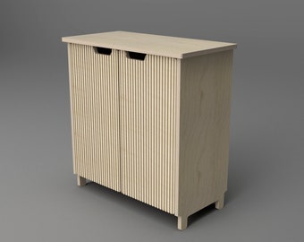 Progetti CNC (DXF, SVG) - Credenza alta Stripy - Design scandinavo (download digitale)