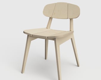 CNC-Pläne (DXF, SVG) - Eamy Chair - Skandinavisches Design (digitaler Download)
