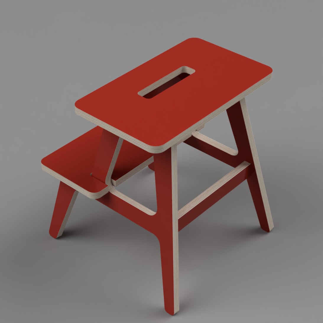 Step Stool – Digital CNC Files for Download, Scandinavian