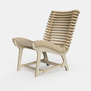 Loungy chair  (digital files for download, CNC furniture files, scandinavian design, CNC chair file)