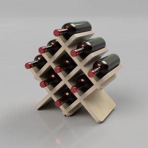Wine rack – Digital CNC Files for Download, Scandinavian design
