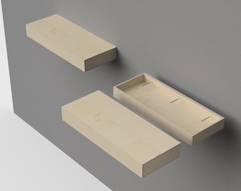 Progetti CNC (DXF, SVG) - Daro Shelf Drawer - Design scandinavo (download digitale)