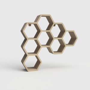 Honeycomb shelf – Digital CNC Files for Download, Scandinavian design