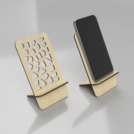 Phone Stand Voronoi laser Cut Files Plywood 3 4 5 Mm Etsy
