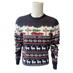 Nordic Christmas Jumper- Driving Home for Xmas Jumper - Santa Jumper - Festive Jumper - Christmas Gift