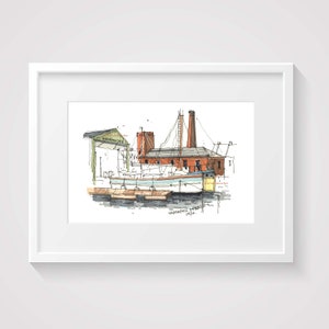 Underfall Yard Bristol Harbour Sketch Print