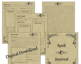 Spell Journal Printable - Moon Spell