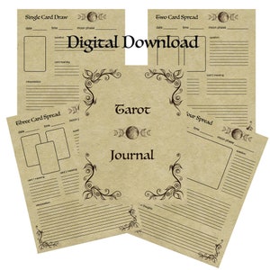 Tarot Journal Printable - Moon Phase