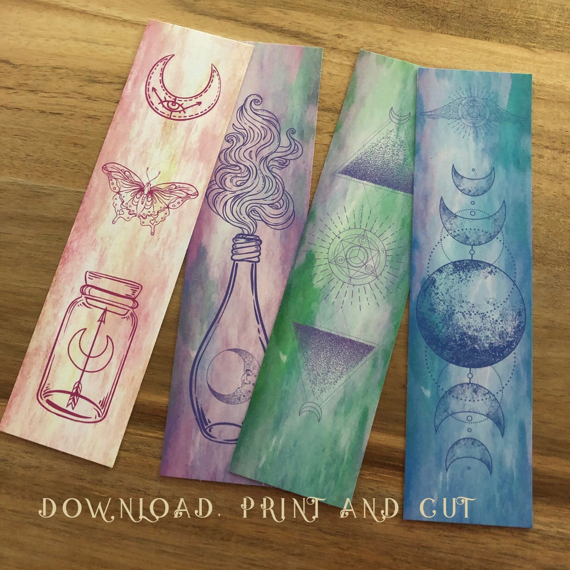 Mystical Bookmarks Printable Set of 4 Digital Download - Etsy