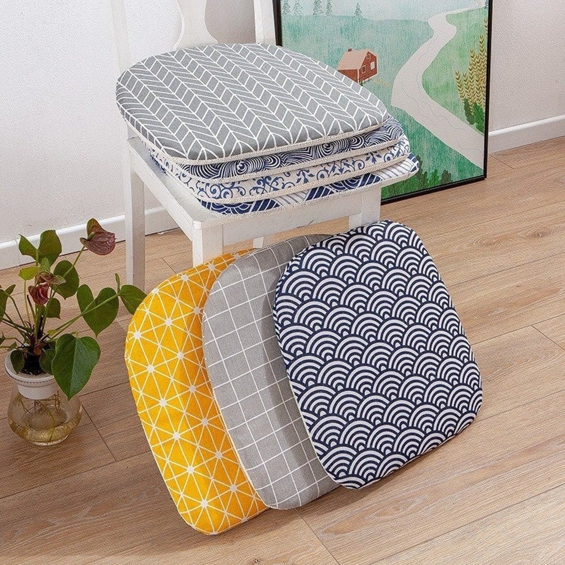 Modern Indoor Chair Cushions Seat Cushions for Kitchen Etsy