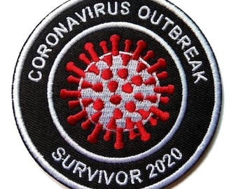 International Brotherhood of Essential Workers COVID-19 Survivor 2020 Embroidered Patch 3.15 Inch Emblem Tactical Military Morale Funny Patches Badges Appliques with Fastener Hook and Loop Backing