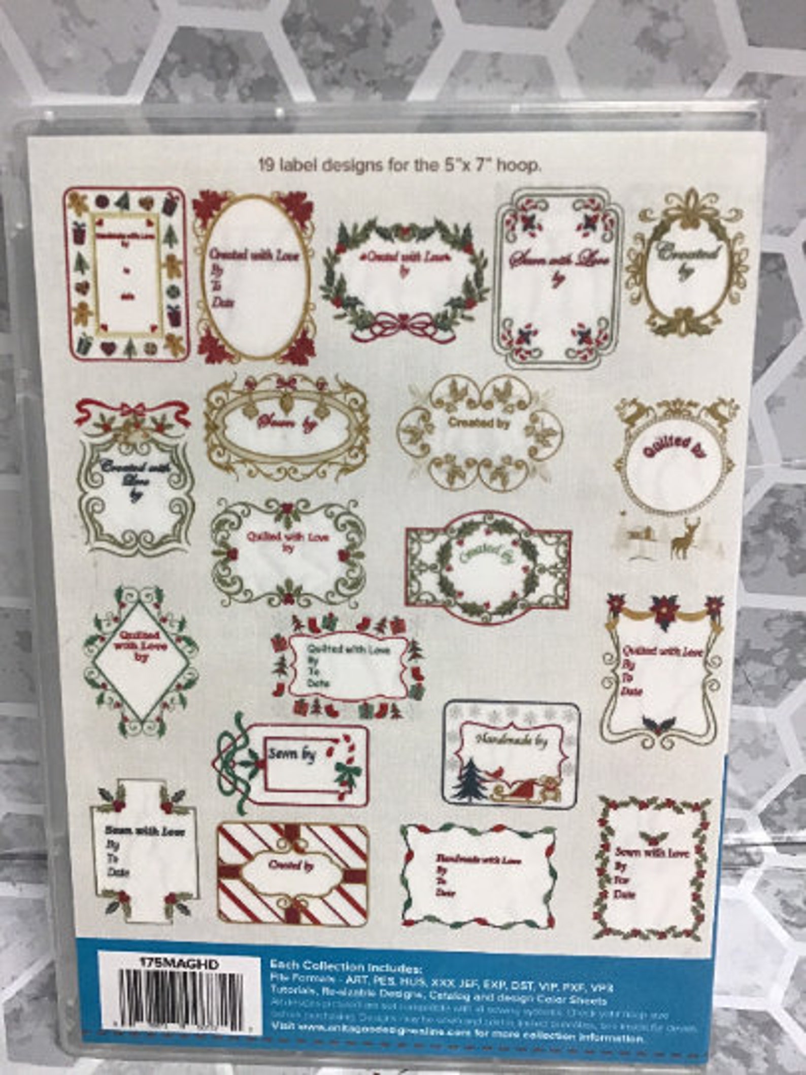 Christmas Quilt Labels Mini Collection Anita Goodesign Etsy