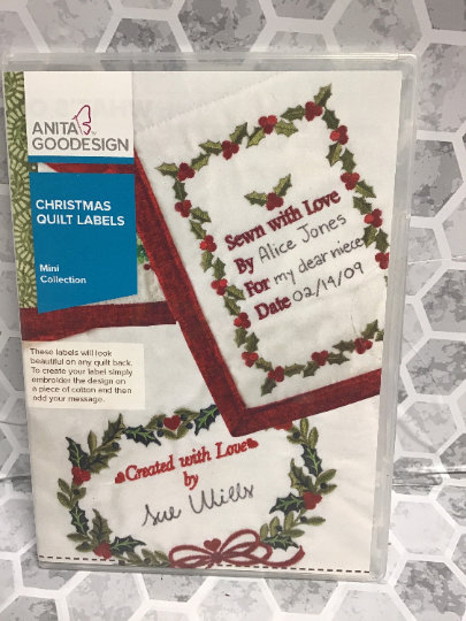Christmas Quilt Labels Mini Collection Anita Goodesign Etsy