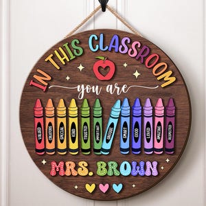 Personalized 3D Teacher Door Hanger, in This Classroom You Are Teacher ...