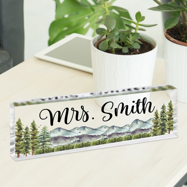 Camping Theme Name Plate Etsy