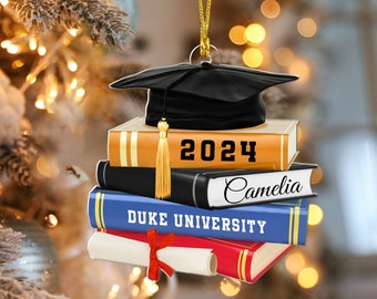 Graduation Ornament, Class Of 2024, Senior Ornament, Graduation Gift, High School College Ornament, Custom Ornament Gift for Graduate