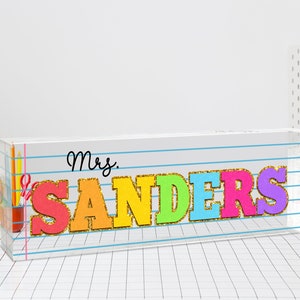 Teacher Desk Name Plate, Name Plate for Desk Gift For Teacher, Personalized Teacher Gifts, Teacher Gift for Back To School, End of Year Gift