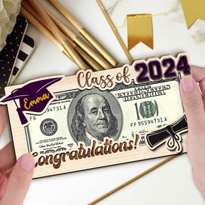 2024 Graduation Gift, Graduation Money Holder Frame, Custom Graduation Gift, Senior Gift, High School College Graduation, Gift for Graduates