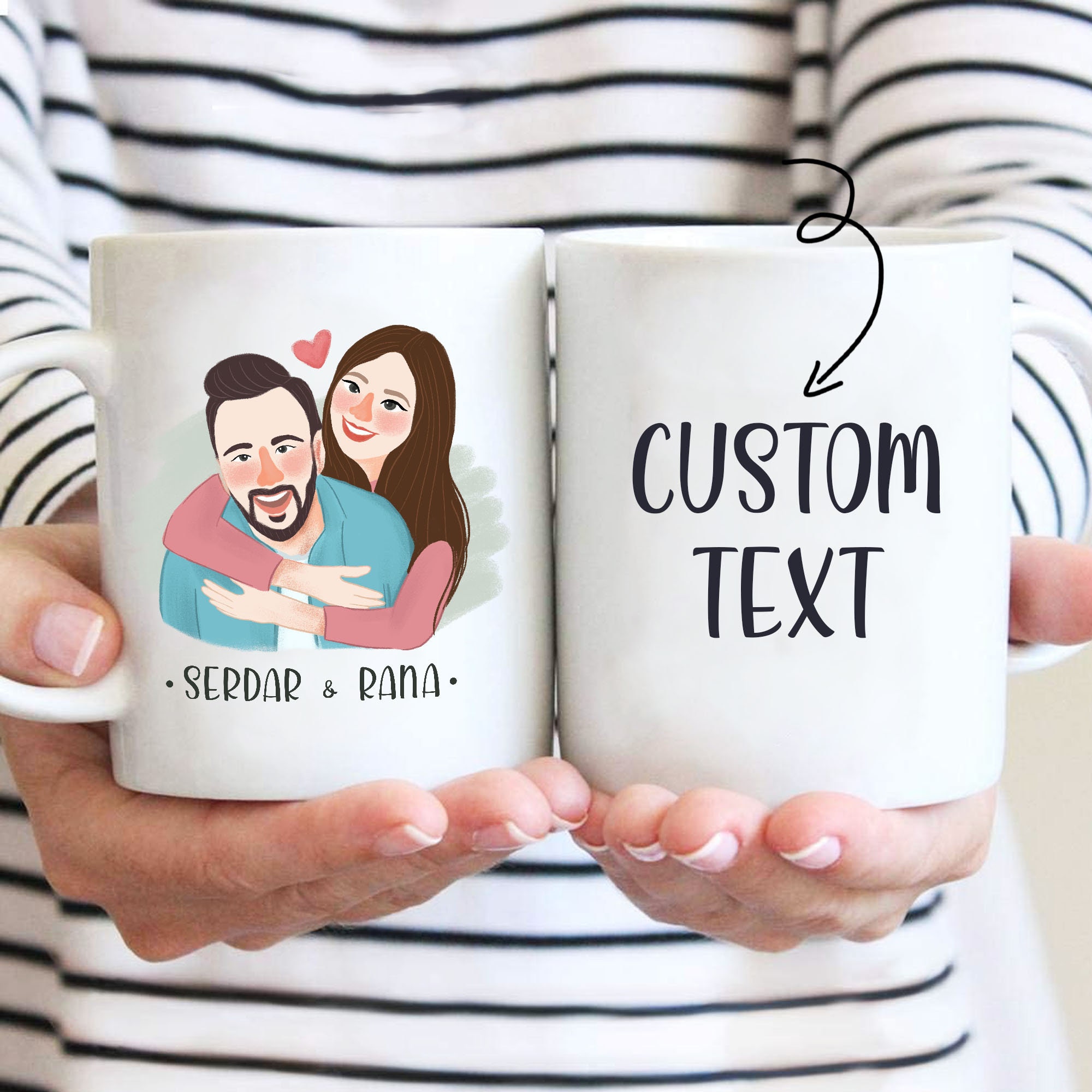 Couple Personalized Mug Custom Photo Mug Gift For Lovers Etsy