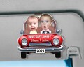 Custom Photo Car Visor Clip, Drive Safe Daddy Gift, Vintage Car Baby Face Visor Clip, Dad Christmas Gift, Dad Birthday Gift, New Dad Gift product logo