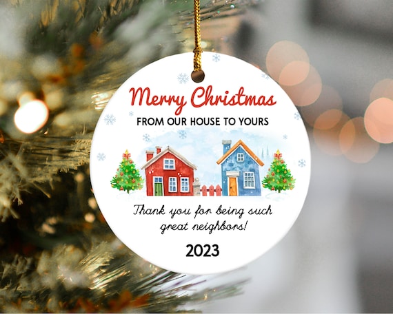 World's Best Neighbors Christmas Ornament 2023, Personalized Best Neighbors  Christmas Ornament, Custom Neighbor of Four Ornament, Neighbor Thank You