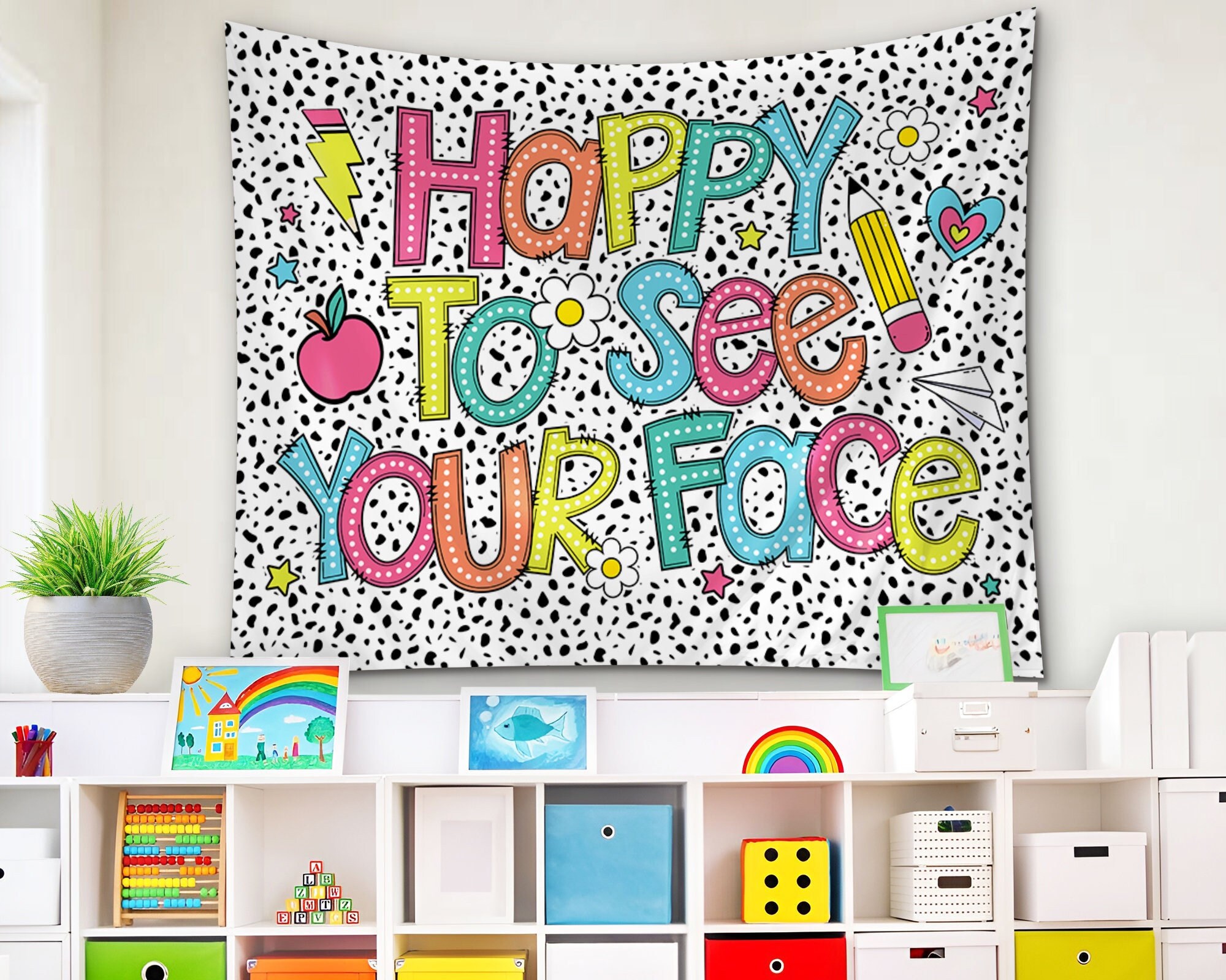 Dalmatian print tapestry sale