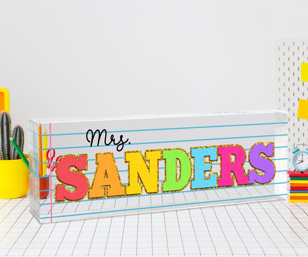 Teacher Desk Name Plate, Name Plate for Desk Gift for Teacher