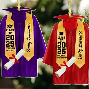 Graduation 2025 Ornament, Class Of 2025, Senior Gift, Senior Keepsake, High School College Ornament, Graduation Gift for Daughter