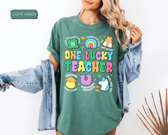 St. Patrick's Day Teacher Shirt, Teacher St Patrick Day Gift, Shenanigans Coordinator, Groovy St Patrick Day Shirt, One Lucky Teacher Shirt