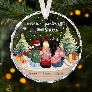 Adorno de hermana 2025, Adorno navideño de hermana, Adorno navideño de mejor amiga, Adorno de amigas, Regalo de hermana a hermana, Adorno de amigas imagen 10
