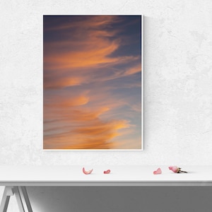 Heavenly Clouds, Sunset, Golden Hour, Clouds, Minimalist, Digital Download, Landscape, NZ, New Zealand, Wall Art, Digital Print