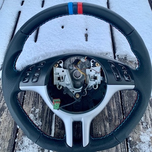 BMW M3 E46 M5 E39 X5 E53 New Custom Made Flat Bottom Steering Wheel ...