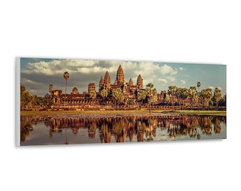 Angkor Wat Panorama PRINT On CANVAS Cambodia Ancient Architecture Photo Print Event Holiday Present Fine Art Decor Gift Ideas Wall Home