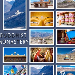 Buddhistische Klöster 12 Fine Art Postkarten Einzelkarte Himalaya Landschaft Foto Ladak Heiliger Gruß Druck Umschlag Büro Home Deko