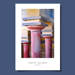 Knossos Minoan Palace Poster Cartolina Grecia Età del Bronzo Architettura Dettaglio Creta Antica Civiltà Arte Stampa Giclée Regalo Arrotolato SENZA CORNICE