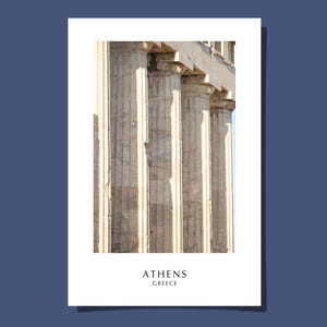 Poster/Cartolina Colonna Dorica Partenone Dettaglio Tempio Greco Architettura Antica Grecia Acropoli Atene Stampa Giclée Regalo Arrotolato SENZA CORNICE