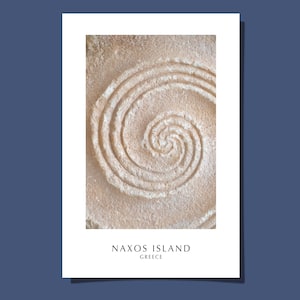 Poster/Cartolina Colonna Ionica Greca Dettaglio Tempio Architettura Antica Grecia Isola di Naxos Arte Arcaica Stampa Giclée Regalo Arrotolato SENZA CORNICE