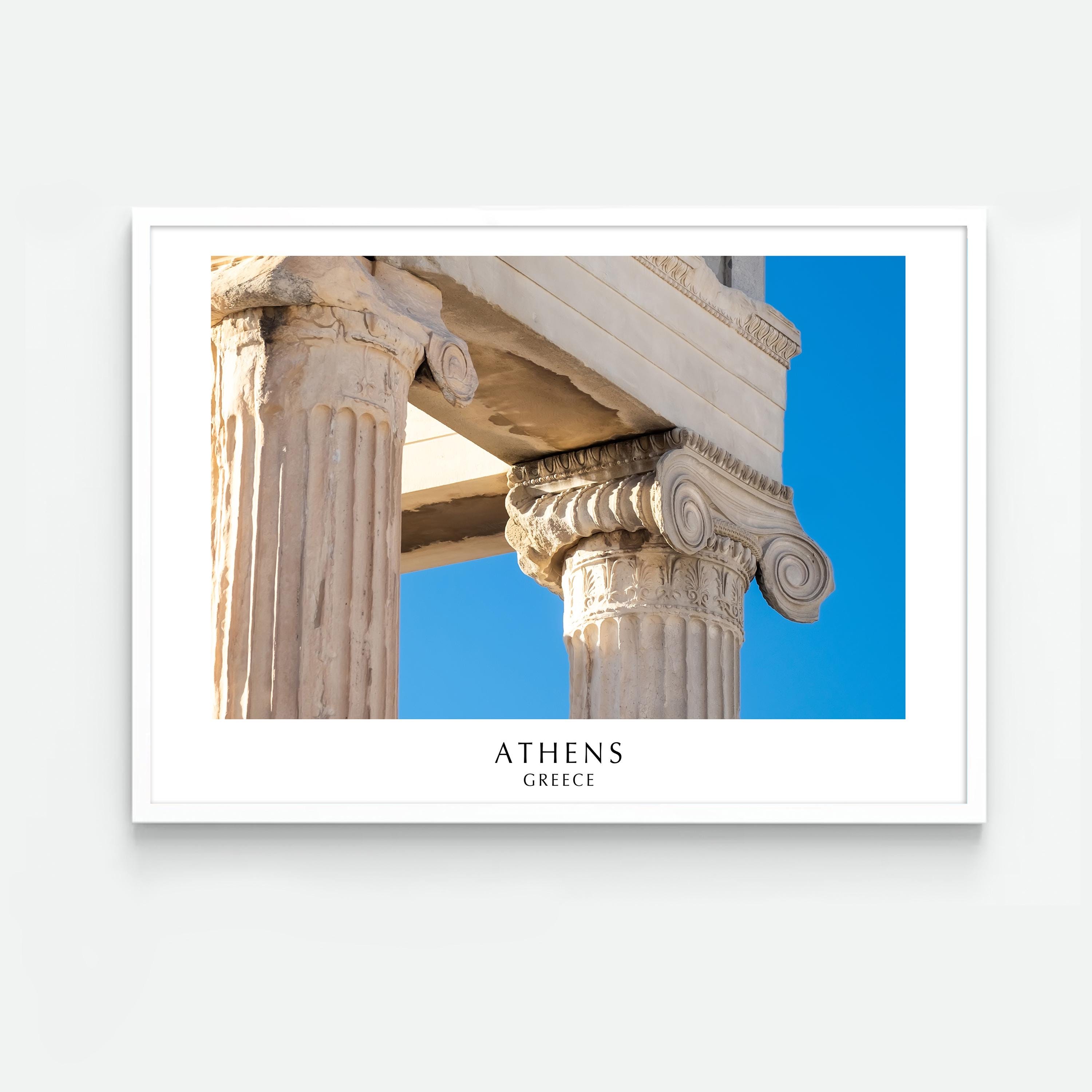 Temple of Athena Polias Poster/postcard Poseidon Sanctuary Acropolis ...