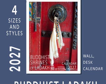Buddhist Ladakh 2027 Calendar | Wall Vertical Horizontal Desk Photo Book | Maitreya Buddha Prayer | India Himalaya Fine Art Photography
