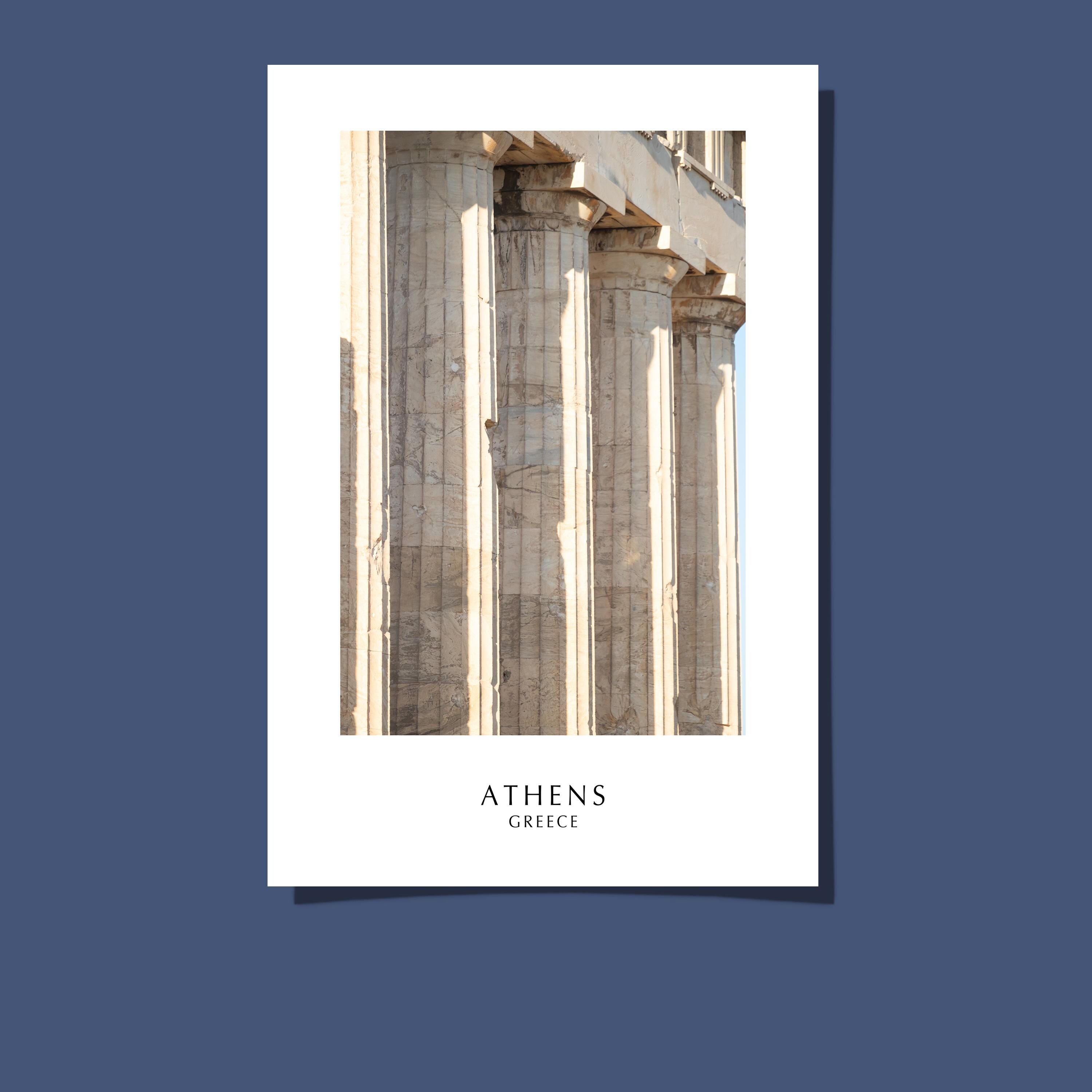 Parthenon Doric Column Poster/postcard Greek Temple Detail Ancient ...