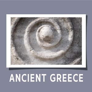 Greek Ionic Column Poster/Postcard Temple Detail Ancient Architecture Greece Acropolis Athens Archaic Art Giclée Print Gift Rolled UNFRAMED