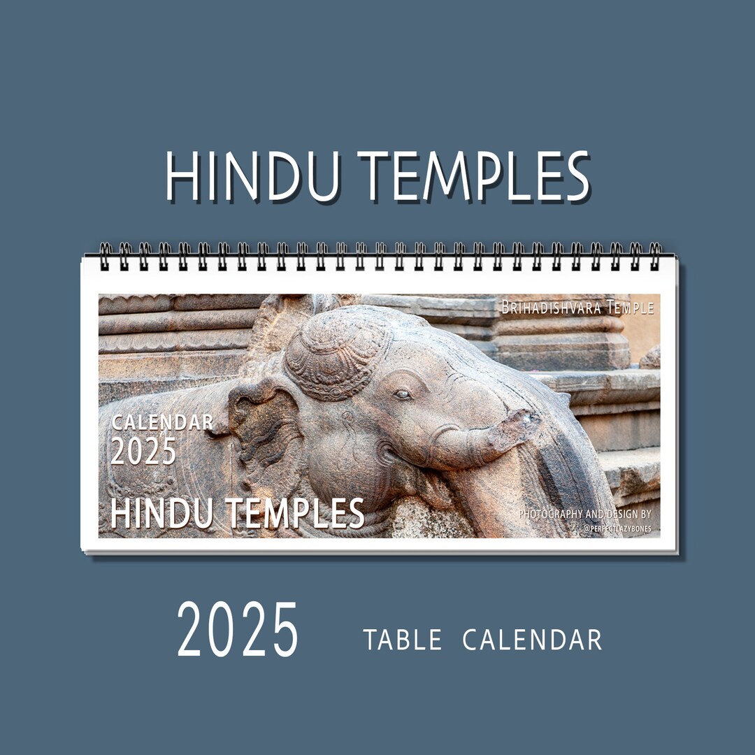 Hindu Temples 2025 Table Photo Calendar Desktop Travel Book Monthly