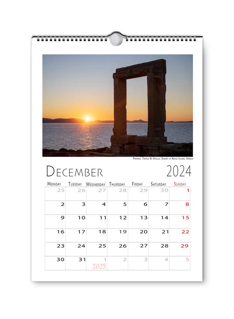 Greece 2024 Vertical Wall Photo Calendar A3 A4 Monthly - Etsy